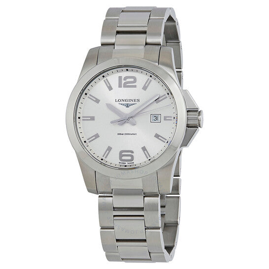 Longines, Conquest Silver Dial Stainless Steel Men's 43mm Watch
