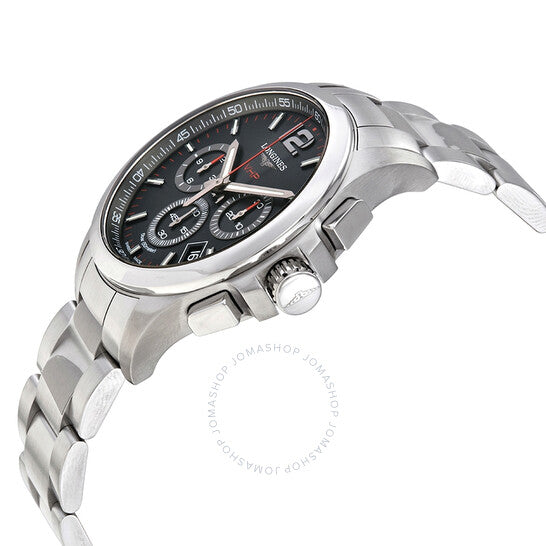 Longines, Conquest V.H.P. Perpetual Chronograph Quartz Black Dial Men's Watch
