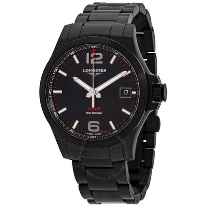 Longines, Conquest V.H.P. Perpetual Quartz Black Dial Men's Watch
