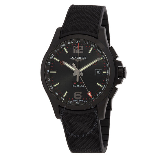 Longines, Conquest V.H.P. GMT Quartz Black Dial Men's Watch