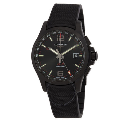 Longines, Conquest V.H.P. GMT Quartz Black Dial Men's Watch