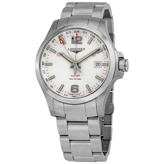 Longines, Conquest V.H.P. GMT Quartz Silver Dial Men's Watch