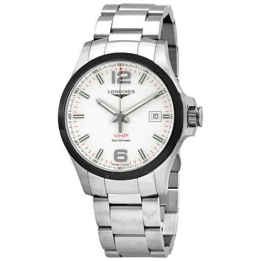 ساعة لونجين كونكويست VHP بيربيتوال كوارتز للرجال بمينا فضي