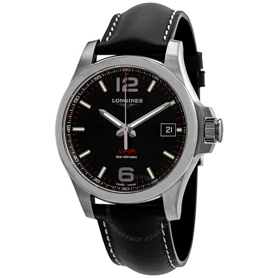 Longines, Conquest V.H.P. Quartz Black Dial Men's Watch