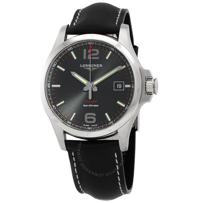 ساعة لونجين كونكويست VHP كوارتز للرجال بمينا أسود