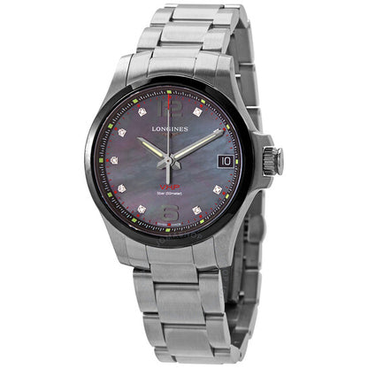 ساعة لونجين كونكويست VHP كوارتز دايموند للسيدات