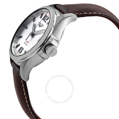 ساعة لونجين كونكويست VHP كوارتز للرجال بمينا فضي