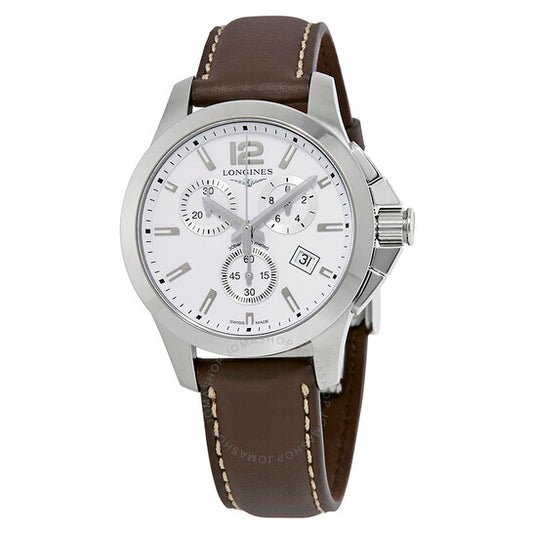 Longines, Conquest Chronograph White Dial Men's Watch