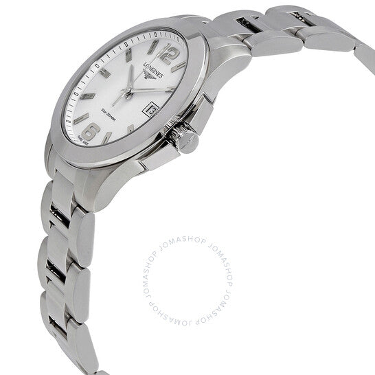 Longines, Conquest White Dial Stainless Steel Ladies Watch