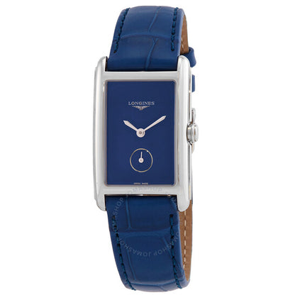 ساعة لونجين دولتشي فيتا كوارتز بمينا زرقاء للنساء