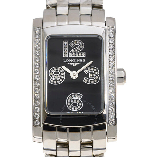 Longines, Dolce Vita Quartz Diamond Black Dial Ladies Watch