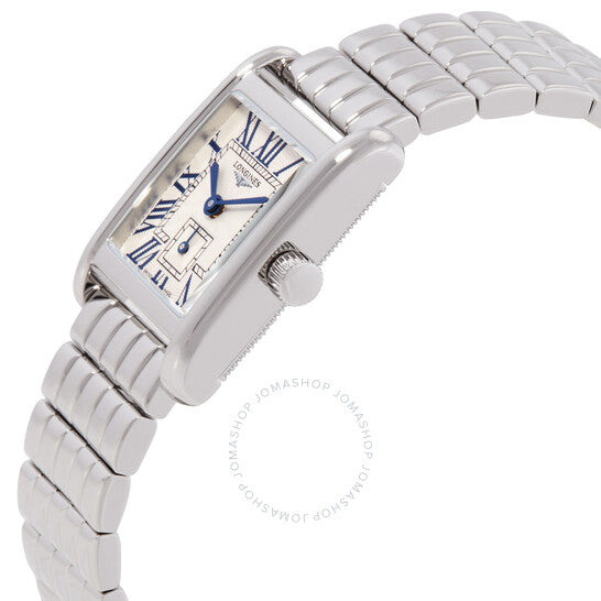 ساعة لونجين دولتشي فيتا كوارتز للنساء بمينا فضي