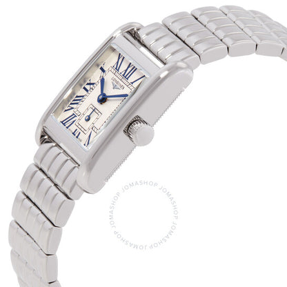 ساعة لونجين دولتشي فيتا كوارتز للنساء بمينا فضي