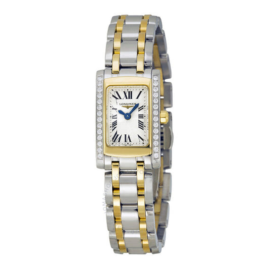 Longines, Dolce Vita Silver Dial Diamond Two Tone Ladies Watch