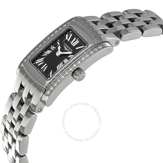 Longines, DolceVita Black Dial Stainless Steel Ladies Watch