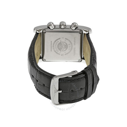 لونجين، ساعة دولتشي فيتا كرونوغراف للرجال بمينا أبيض وجلد