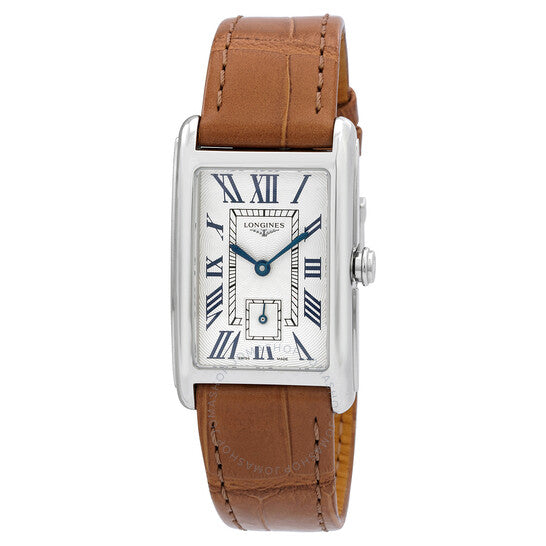 ساعة لونجين دولتشي فيتا كوارتز للنساء بمينا فضي