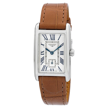 ساعة لونجين دولتشي فيتا كوارتز للنساء بمينا فضي