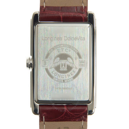 ساعة لونجين دولتشي فيتا كوارتز فضية بمينا فلينك للسيدات