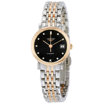Longines, Elegant Automatic Black Dial Ladies Watch