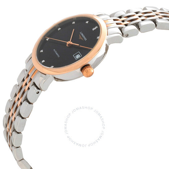 Longines, Elegant Automatic Black Dial Ladies Watch
