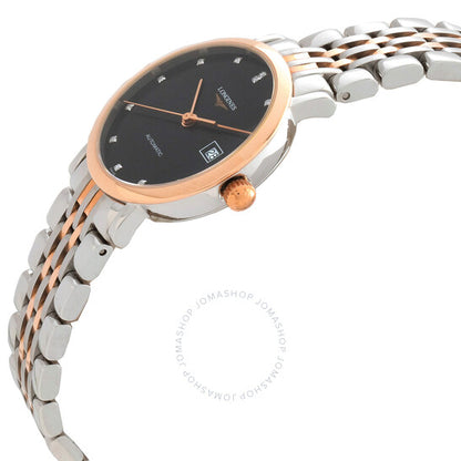 Longines, Elegant Automatic Black Dial Ladies Watch
