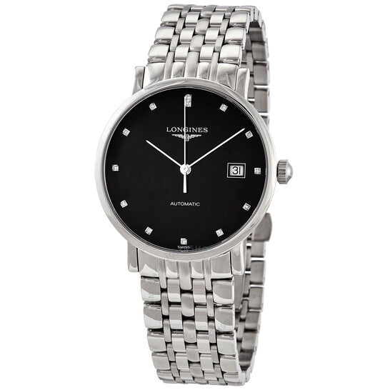 Longines, Elegant Automatic Black Dial Men's Watch