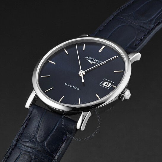 لونجين، ساعة نسائية أنيقة أوتوماتيكية بمينا أزرق