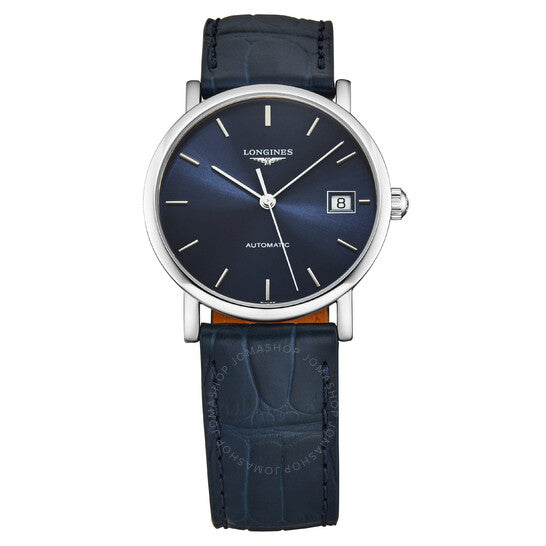 لونجين، ساعة نسائية أنيقة أوتوماتيكية بمينا أزرق