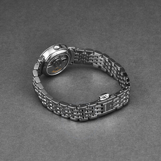 لونجين، ساعة نسائية أنيقة أوتوماتيكية بمينا وردية من الماس