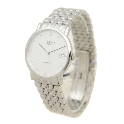 Longines, Elegant Automatic Diamond Silver Dial Ladies Watch