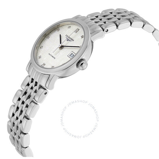 Longines, Elegant Automatic Silver Dial Diamond Ladies Watch L43094776