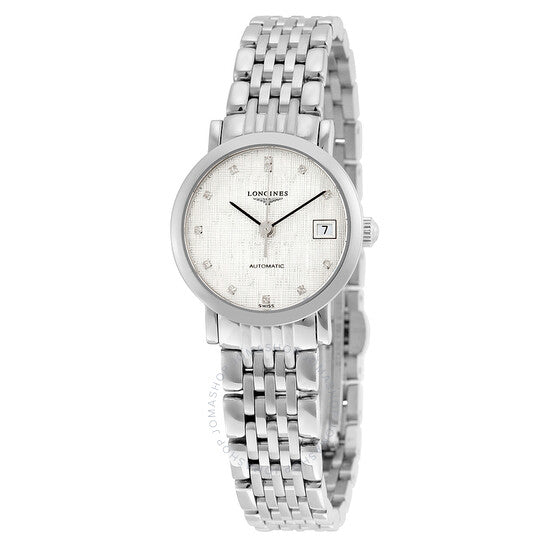 Longines, Elegant Automatic Silver Dial Diamond Ladies Watch L43094776