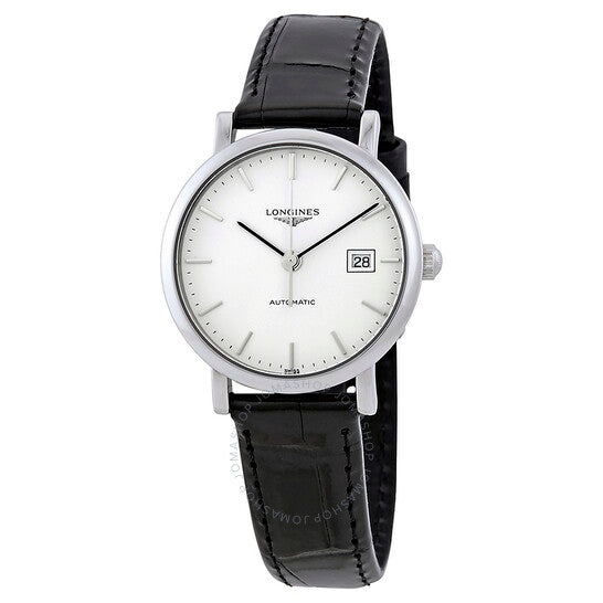 Longines, Elegant Automatic White Dial Ladies Leather Watch