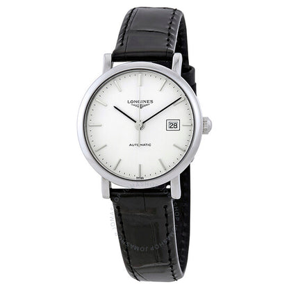 Longines, Elegant Automatic White Dial Ladies Leather Watch