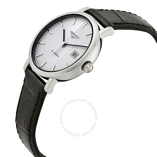 Longines, Elegant Automatic White Dial Ladies Leather Watch