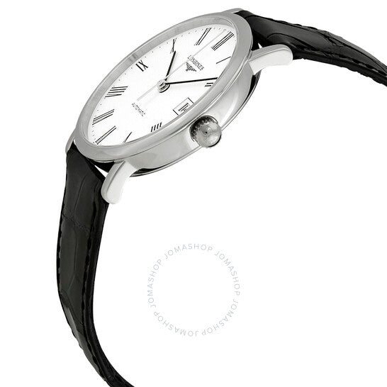 لونجين، ساعة أنيقة أوتوماتيكية للسيدات بمينا أبيض