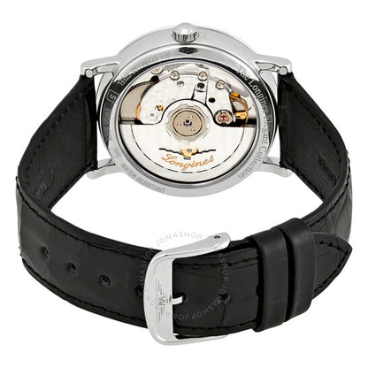 لونجين، ساعة أنيقة أوتوماتيكية للسيدات بمينا أبيض