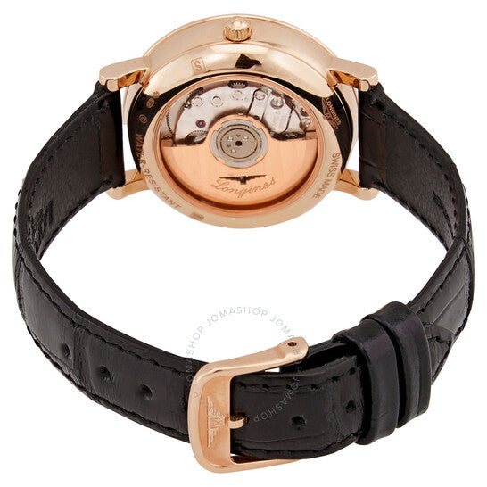 لونجين، ساعة أنيقة أوتوماتيكية للسيدات بمينا أبيض