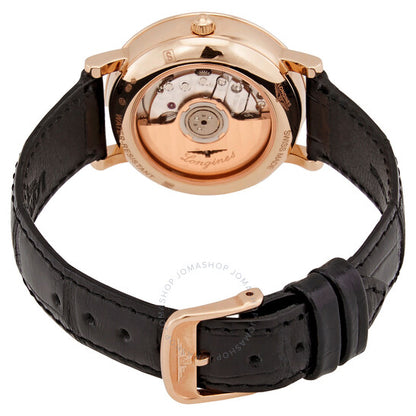 لونجين، ساعة أنيقة أوتوماتيكية للسيدات بمينا أبيض