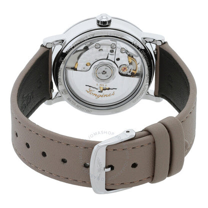 لونجين، ساعة أنيقة أوتوماتيكية للسيدات بمينا أبيض