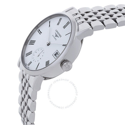 لونجين، ساعة أنيقة أوتوماتيكية للسيدات بمينا أبيض