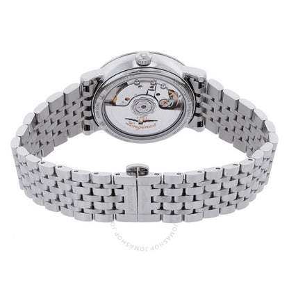 لونجين، ساعة أنيقة أوتوماتيكية للسيدات بمينا أبيض