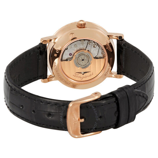 لونجين، ساعة أنيقة أوتوماتيكية للسيدات بمينا أبيض