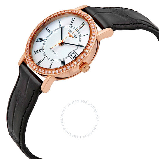 Longines, Elegant Collection Automatic 18K Rose Gold Ladies Watch