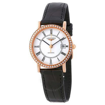 Longines, Elegant Collection Automatic 18K Rose Gold Ladies Watch