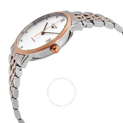 Longines, Elegant Diamond Silver Dial Ladies Watch