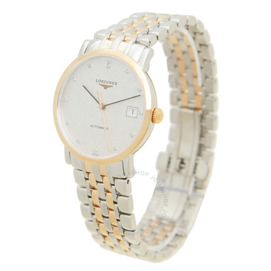 Longines, Elegant Diamond Silver Dial Ladies Watch