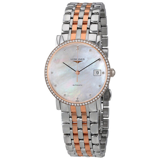 لونجين، ساعة أنيقة أوتوماتيكية للسيدات بمينا من عرق اللؤلؤ L48095887