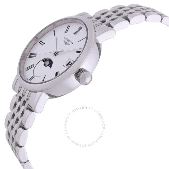 Longines, Elegant Quartz Moon Phase White Dial Ladies Watch